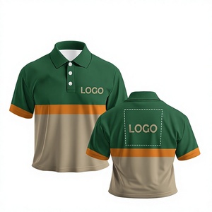 Camiseta Polo Personalizada para Hombre de Fábrica Directa en Bloques de Color Azul-Gris con un Diseño Simple y Elegante, Adecuada para Uso Diario - Product Image 4