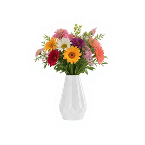 Vaso da Tavolo Geometrico Sfaccettato in <span class=keywords><strong>Plastica</strong></span> Riflettente, Leggero, Infrangibile, Durevole, Riutilizzabile, con Capacità di Contenimento dell'Acqua e Colore Personalizzabile - Product Image 1