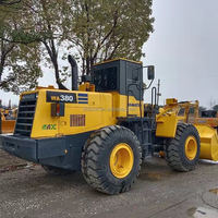 Komatsu WA380 d'occasion chargeur frontal chargeur sur pneus d'origine japonaise Komatsu d'occasion WA380-3 à bas prix 16 tonnes à vendre bonne condition