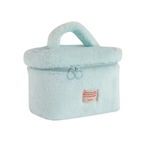 Trousse de Maquillage Portable Grande Capacité en Polyester Imperméable et Durable avec Fermeture Éclair, Motif Bonbons Style National et Logo