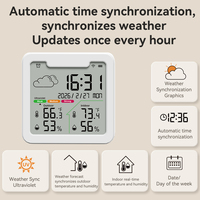 Termohigrómetro Inalámbrico de Plástico para Interiores y Exteriores, Estación Meteorológica Multifunción con Monitor UV, Pantalla de Hora y Fecha, OEM/ODM
