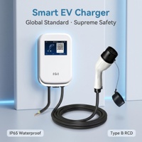 WICEN CE TUV Certifié IP65 Chargeur mural pour véhicules électriques 7kW avec gestion des câbles, chargeur mural domestique, chargeur EV Type 2