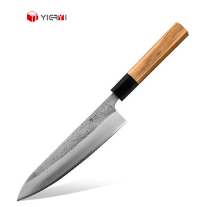 <span class=keywords><strong>Cuchillo</strong></span> <span class=keywords><strong>de</strong></span> Chef Profesional Personalizado OEM, <span class=keywords><strong>de</strong></span> Acero Inoxidable Ginsan, Acabado Japonés Nashiji, con Mango <span class=keywords><strong>de</strong></span> Madera <span class=keywords><strong>de</strong></span> Olivo - Product Image 1