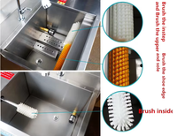 Machine de nettoyage de semelles de chaussures commerciale, laveuse et sécheuse de chaussures à vapeur avec brosse pour baskets, équipement pour magasin de lavage