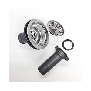 Kit de vidange et de blocage d'évier de <span class=keywords><strong>cuisine</strong></span> en acier inoxydable H SS304/201 avec <span class=keywords><strong>siphon</strong></span>, bouchon de tuyau et raccord, facile à <span class=keywords><strong>nettoyer</strong></span>, garantie 1 an - Product Image 1