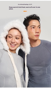 Ensemble de sous-vêtements de ski et d'escalade d'extérieur à séchage rapide en laine mérinos, vêtements de couche de base chauds pour femmes automne-hiver, pantalon décontracté pour hommes - Product Image 5
