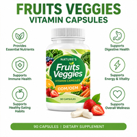 Capsules de fruits et légumes, mélange quotidien de fruits et légumes, antioxydant, soutien immunitaire, complément alimentaire, étiquette privée, OEM, ODM, approvisionnement en vrac