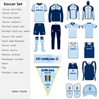 Maillot de Football Personnalisé en Dropshipping, Ensemble Tenue de Foot Séchage Rapide Bleu Jaune, Maillot de Soccer Sublimé, Uniformes de Football