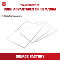Vente directe d'usine, plaque/feuille/plaque rigide transparente en polycarbonate PC résistante aux hautes températures, personnalisable