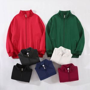 Sudadera con capucha y cremallera de 700 g/m² de alto gramaje, unisex, estilo urbano, con logo bordado y estampado en caliente, sudadera con capucha lisa para hombre con cuello alto. - Product Image 1