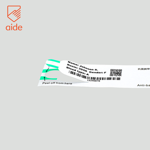 Benutzer definierte Logo-Papier identifikation Armband Selbst klebende Krankenhaus-Patienten-ID-Druckband Thermische Barcode-Armbänder - Product Image 6