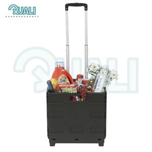 Carrito de Compras Plegable con Asa Retráctil y Caja de Almacenamiento con Tapa, de Plástico, al por Mayor - Product Image 4
