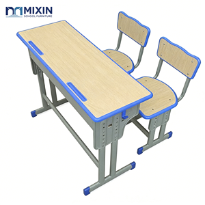 Suministro Directo de Fábrica, Escritorios Dobles con Sillas para Escuelas Primarias y Secundarias, Escritorio Reforzado para Aulas, Mesa de Entrenamiento y Tutoría - Product Image 2