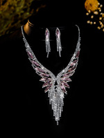 Parures de bijoux de mariage élégantes de style polynésien en strass pour femmes indonésiennes, idéales pour les fiançailles, les anniversaires et les fêtes