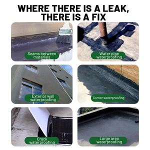 Agente impermeable <span class=keywords><strong>de</strong></span> poliuretano a base <span class=keywords><strong>de</strong></span> agua para pared Exterior, baño, inodoro, baldosas, revestimiento <span class=keywords><strong>de</strong></span> reparación <span class=keywords><strong>de</strong></span> fugas <span class=keywords><strong>de</strong></span> pared permeable gris - Product Image 3