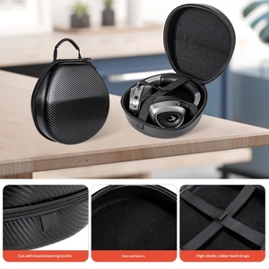 Étui en cuir pour écouteurs <span class=keywords><strong>Bluetooth</strong></span>, sac de rangement rigide pour <span class=keywords><strong>Sennheiser</strong></span> HD25/650/HD660S/HD490 - Product Image 3