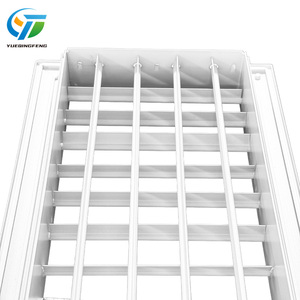Diffuseur d'air <span class=keywords><strong>rectangulaire</strong></span> moderne en alliage d'aluminium durable à double couche, <span class=keywords><strong>grille</strong></span> de retour d'air à lamelles linéaires réglables - Product Image 3