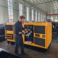 Groupe électrogène diesel 30 kW triphasé refroidi par eau 50/60 Hz avec ATS 30 kVA 50 kVA 80 kVA, groupe électrogène silencieux pour usage industriel
