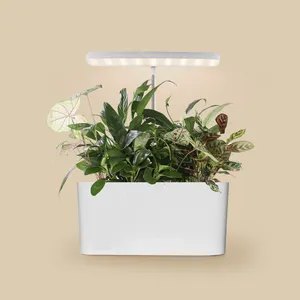 J & c plantio halo retangular, plantador de lâmpada para áreas internas, usb, led, fácil de instalar, 30, 12, branco, 80, mini jardim, 10w