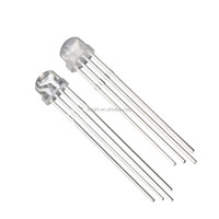 LED Diode SK6812D5 à tête ronde transparente de type F5 à montage traversant, avec circuit intégré SK6812 adressable intégré, perle RGB de 5 mm, 4 broches