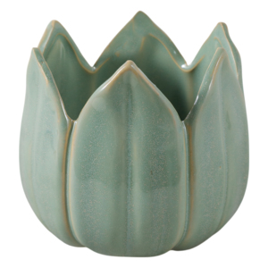 Organizer da scrivania in ceramica a forma di tulipano per l'arredamento di casa e ufficio, piccolo accessorio portaoggetti - Product Image 3