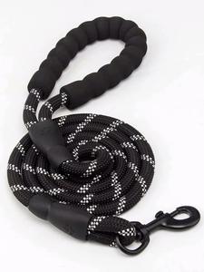 Correa para Perro de Moda Transfronteriza, Reflectante Nocturna, de Nailon, con Mango de Espuma, Cadena de Aleación, para Perros Medianos y Grandes, Estilo Simple, con Cinta - Product Image 6