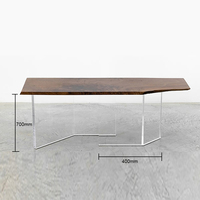 Pieds de table en acrylique personnalisés Jambe de meuble en acrylique transparent moderne