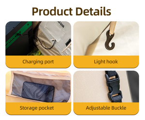 TAILI yüksek kalite taşınabilir su geçirmez Oxford çadır alüminyum kutup açık şişme kamp çadırı ışık ile hava çadırı - Product Image 5