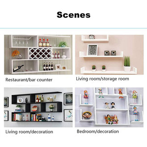 Ağır gizli braketi duvar rafı tutucu sabit raf parantez altıgen boru raf destekleri için DIY duvar rafları - Product Image 6