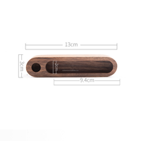 Base en bois poli décoration de Table de bureau carte de visite personnalisée et porte-stylo support produits en bois personnalisés