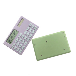 Ultra Thin Card Calculator 8 Digits Battery Powered ABS Material Yellow Color For Everyday Use - Product Image 2