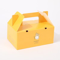 Caja de Regalo Plegable Personalizada con Asa, con Grabado y Laminado Mate para Empacar Pollo Frito, Pan, Papas Fritas y Sushi