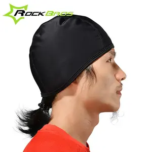 ROCKBROS topi hangat bersepeda, topi hangat pit gunung, topi olahraga luar ruangan, topi bulu lembut