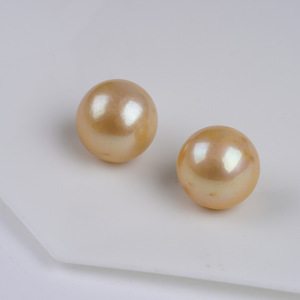 Collier de perles d'eau douce baroques courtes de 14-15 mm, forme goutte d'eau, queue dorée verte, 18 cm, vente en gros - Product Image 2