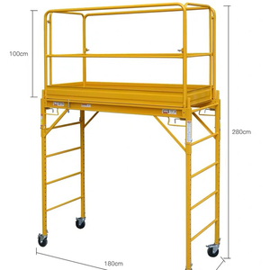 Tianjin TSX Mobile télescopique en acier boulanger intérieur <span class=keywords><strong>échafaudage</strong></span> garde-corps multifonctionnel roulant réglable roulette industrielle - Product Image 1