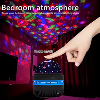Luz Nocturna LED USB con Rotación de Cristales, 5V, Mini Bola Mágica de Estrellas, para Decoración del Hogar