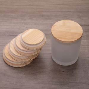 Barattoli e Tazze Portacandela in <span class=keywords><strong>Vetro</strong></span> Colorato Nero Opaco e Bianco Satinato da 7oz e 10oz con Coperchi Ermetici in Bambù per la Creazione di Candele all'Ingrosso - Product Image 4