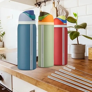 Pajitas Metálicas de Repuesto para Botella de Agua Owala de 24/32 oz, Pajitas Reutilizables de Acero Inoxidable Compatibles con Botellas de Agua Owala - Product Image 5