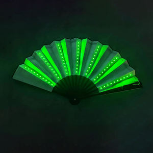 Fabrikpreis Personalisierte Mehrfarbige <span class=keywords><strong>LED</strong></span> Werbe-Fächer Modische Blinkende <span class=keywords><strong>LED</strong></span> Leucht-Party-Fächer - Product Image 5
