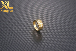 Bagues religieuses unisexes en acier inoxydable plaqué or 18 carats en gros - Product Image 4