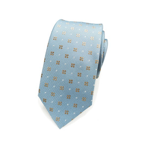 Cravate en polyester de haute qualité, couleur unie, à pois floraux, pour hommes, cravate classique tissée pour le travail et l'école - Product Image 5