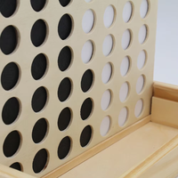 Jeu de société 4 en ligne personnalisé en bois, design 3D, antidérapant, pour la famille, les fêtes, la maternelle et les enfants