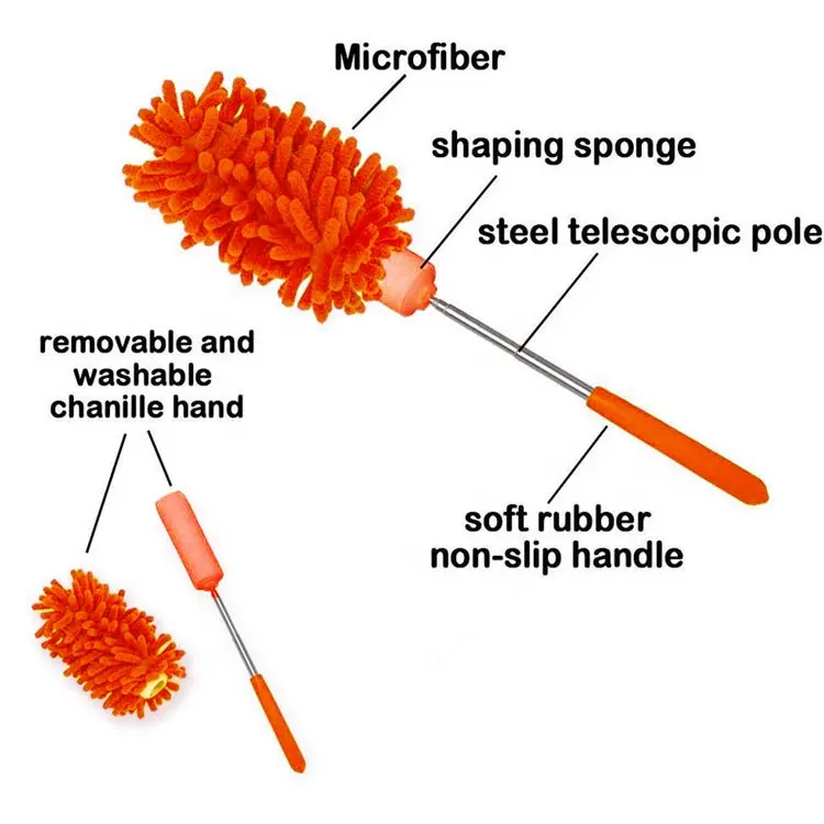 Goedkope Mini Microfiber Chenille Car Cleaning Wasbare Stofdoek