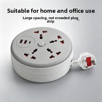 Multiprise universelle compatible mondial avec câble PP ignifuge de 2,8 m, 4/5 prises CA, sécurité enfant, pour l'exportation
