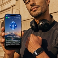 Bracelet intelligent JCVital V8 V8B V8C SDK API OEM ODM, surveillance du stress et des tendances tout au long de la journée, exportation des données historiques, OEMCE FCC Rohs