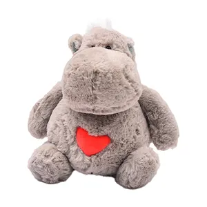CE/ASTM OEM Wholesale Cartoon Plush Hippo Keychain Toys Customized Souvenir Stuffed Hippo For Kids 2024 Trending Toys