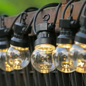 5m 10m 15m 50cm spacing ip44 waterproof outdoor indoor decoration edison vintage glass bulb led string lights cafe garland