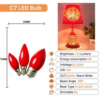 Ampoule LED Décorative Économique E12 E14 pour la Maison, Mini Portable, Spécialement Conçue pour les Temples Bouddhistes, Lumière Blanche Chaude IP44 2700K