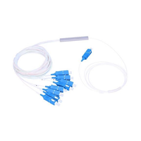 Mini Splitter PLC SC UPC 1x8 Tubo Mini 900um Monomodo Divisor De Fibra Óptica