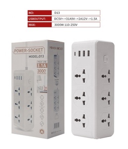 가정용 산업 병원용 양면 플러그 맞춤형 멀티 포트 서지 프로텍터 6 8 10 소켓 콘센트 연장 코드 전원 스트립 - Product Image 2
